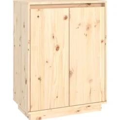 vidaXL Skoskåp 60x35x80 cm massiv furu