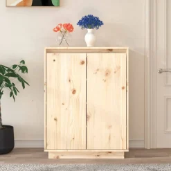 vidaXL Skoskåp 60x35x80 cm massiv furu