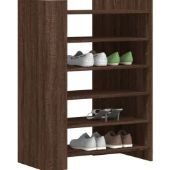 Best vidaXL Skoställ 74,5x37,5x100 cm konstruerat trä brun ek