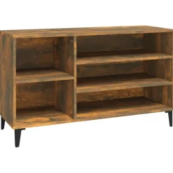 vidaXL Skoställ rökfärgad ek 102x36x60 cm konstruerat trä