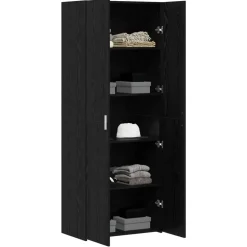 Discount vidaXL Skåp 2 pcs 70 x 42,5 x 185 cm Svart ek