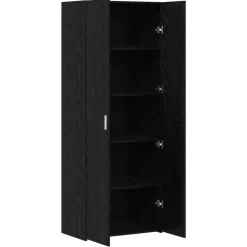 Discount vidaXL Skåp 2 pcs 70 x 42,5 x 185 cm Svart ek