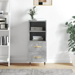 Clearance vidaXL Skåp 34,5x34x90 cm konstruerat trä Betonggrå