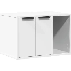 vidaXL Skåp för kattlåda vit 60x40x40 cm konstruerat trä