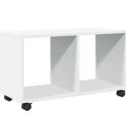 vidaXL Skåp med hjul vit 72x33x42,5 cm konstruerat trä