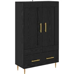 Sale vidaXL Skåp med låda 69,5 x 31 x 115 cm Konstruerat trä Svart ek