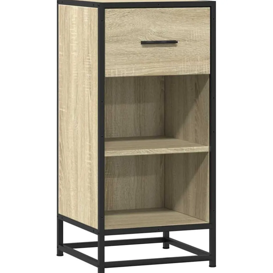 New vidaXL Skåp sonoma-ek 35,5x35x76 cm konstruerat trä och metall Sonoma ek