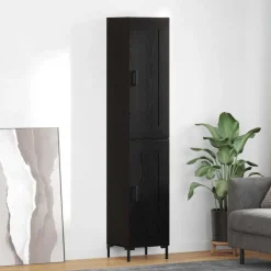 Best vidaXL Skåp 34,5 x 34 x 180 cm Konstruerat trä Svart ek