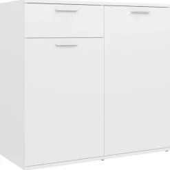 vidaXL Skåp vit 80x36x75 cm konstruerat trä