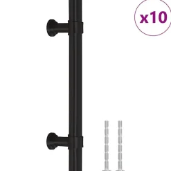vidaXL Skåphandtag 10 st svart 96 mm rostfritt stål
