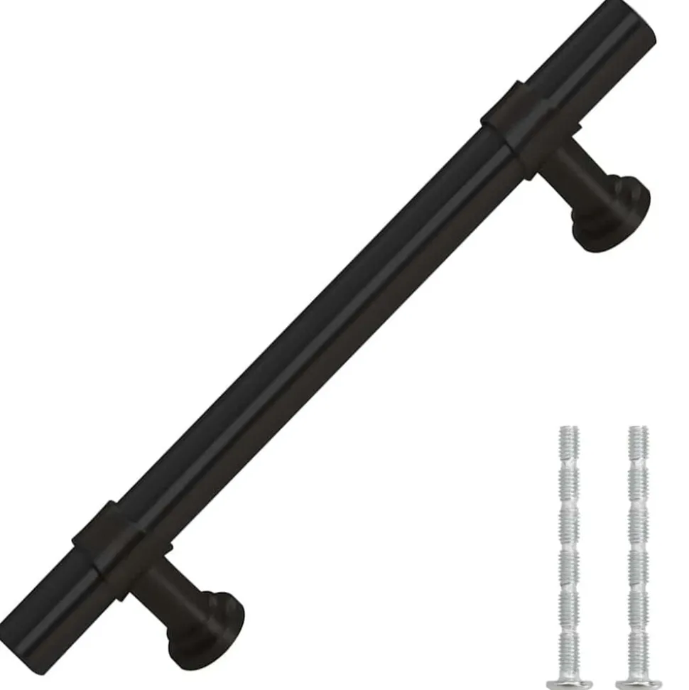 vidaXL Skåphandtag 10 st svart 96 mm rostfritt stål