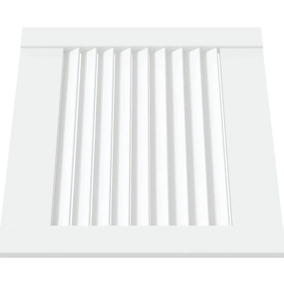 vidaXL Skåplucka lamelldesign vit 39,5x39,4 cm massiv furu
