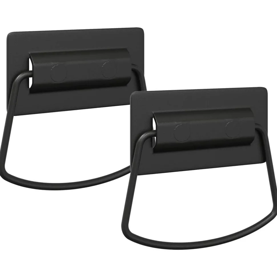 vidaXL Skåpshandtag 2 pcs Svart 85 x 45 mm Metall