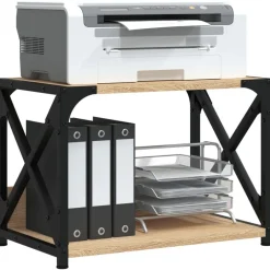 Outlet vidaXL Skrivarställ 2 hyllor sonoma-ek 44x26x31,5 cm konstruerat trä Sonoma ek