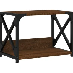vidaXL Skrivarställ 2 hyllor brun ek 44x26x31,5 cm konstruerat trä