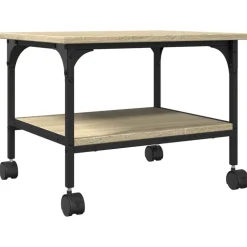Hot vidaXL Skrivarställ 2 hyllor sonoma-ek 50x40x38 cm konstruerat trä Sonoma ek