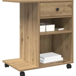 vidaXL Skrivarställ Artisan Ek 60 x 40 x 68.5 cm Konstruerat trä
