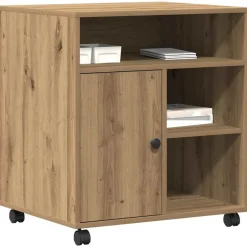 Best vidaXL Skrivarställ 60 x 50 x 67 cm Konstruerat trä artisan ek
