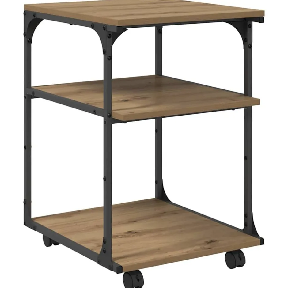 Discount vidaXL Skrivarställ 43 x 48 x 64 cm Konstruerat trä artisan ek