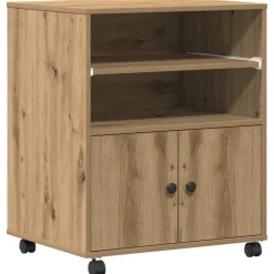 vidaXL Skrivarställ Artisan Ek 60 x 48 x 74 cm Konstruerat trä