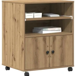 vidaXL Skrivarställ Artisan Ek 60 x 48 x 74 cm Konstruerat trä