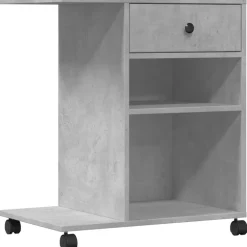 Outlet vidaXL Skrivarställ med hjul 60x40x68,5 cm Betonggrå