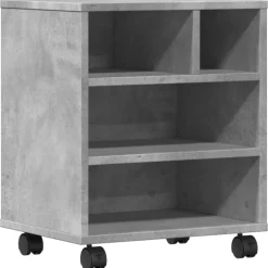 Sale vidaXL Skrivarställ med hjul 41x32x48 cm Betonggrå