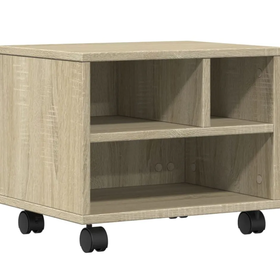 Discount vidaXL Skrivarställ med hjul sonoma-ek 41x32x34,5 cm Sonoma ek