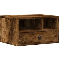 vidaXL Skrivarställ rökfärgad ek 40x32x22,5 cm konstruerat trä