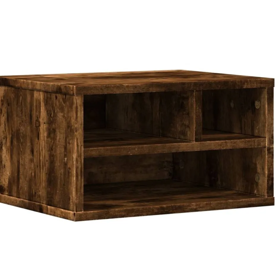 Best vidaXL Skrivarställ 40x32x22,5 cm konstruerat trä Rökfärgad ek