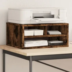 vidaXL Skrivarställ 49x40x22,5 cm konstruerat trä Rökfärgad ek