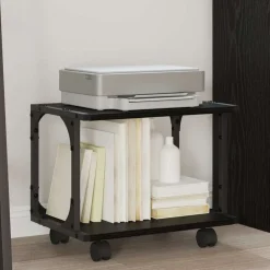 Outlet vidaXL Skrivarställ 41 x 28 x 33.5 cm Konstruerat trä Svart ek