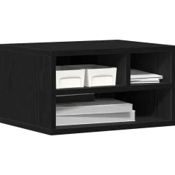 vidaXL Skrivarställ Svart Ek 40 x 32 x 22,5 cm Konstruerat trä