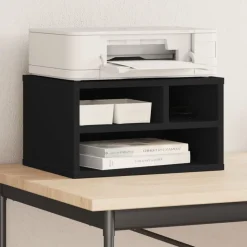 vidaXL Skrivarställ svart 40x32x22,5 cm konstruerat trä
