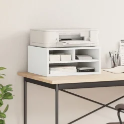 Best vidaXL Skrivarställ 49x40x22,5 cm konstruerat trä Vit