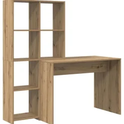 vidaXL Skrivbord Artisan Ek 138,5 x 55 x 143 cm Konstruerat trä