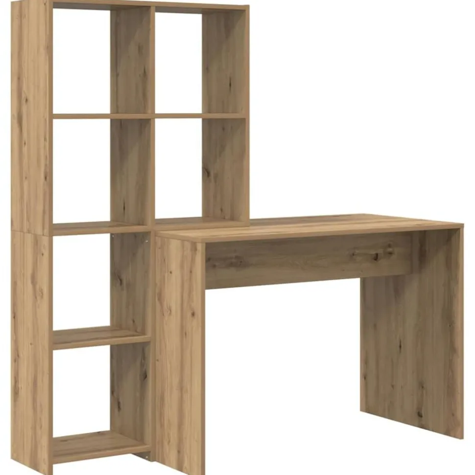 vidaXL Skrivbord Artisan Ek 138,5 x 55 x 143 cm Konstruerat trä