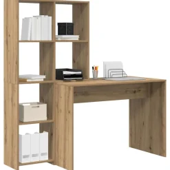 vidaXL Skrivbord Artisan Ek 138,5 x 55 x 143 cm Konstruerat trä