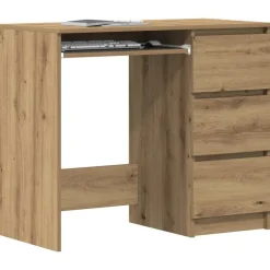 vidaXL Skrivbord artisan ek 90x45x76 cm konstruerat trä