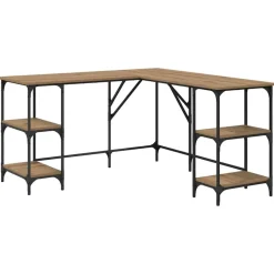 vidaXL Skrivbord Artisan Ek 139 x 139 x 75 cm Konstruerat trä