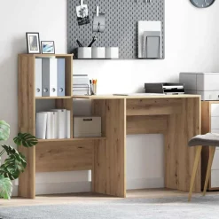 Online vidaXL Skrivbord 131,5 x 50 x 106,5 cm Konstruerat trä artisan ek