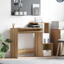 vidaXL Skrivbord Artisan Ek 106 x 41 x 88.5 cm Konstruerat trä