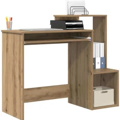 vidaXL Skrivbord Artisan Ek 106 x 41 x 88.5 cm Konstruerat trä