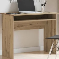 vidaXL Skrivbord artisan ek 90x50x74 cm konstruerat trä