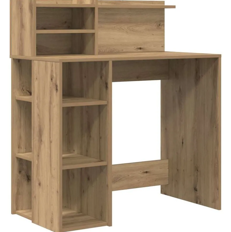 vidaXL Skrivbord Artisan Ek 90 x 48 x 101,5 cm Konstruerat trä