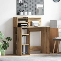 vidaXL Skrivbord Artisan Ek 90 x 48 x 101,5 cm Konstruerat trä