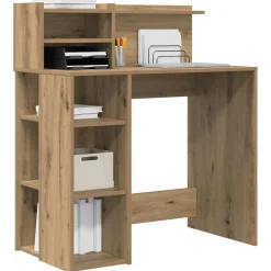 vidaXL Skrivbord Artisan Ek 90 x 48 x 101,5 cm Konstruerat trä