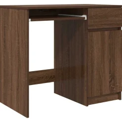 Clearance vidaXL Skrivbord 86x49x76 cm konstruerat trä brun ek