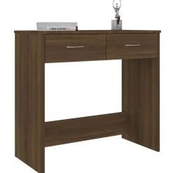 Clearance vidaXL Skrivbord 80x40x75 cm konstruerat trä brun ek