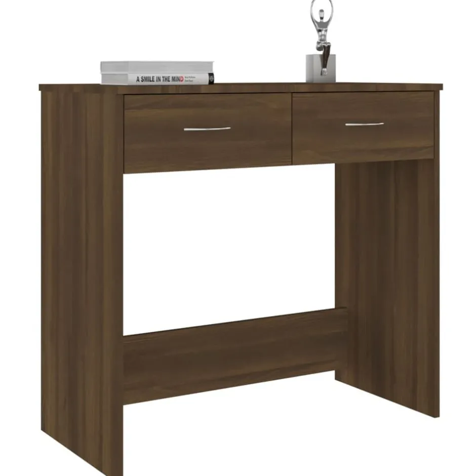 Clearance vidaXL Skrivbord 80x40x75 cm konstruerat trä brun ek